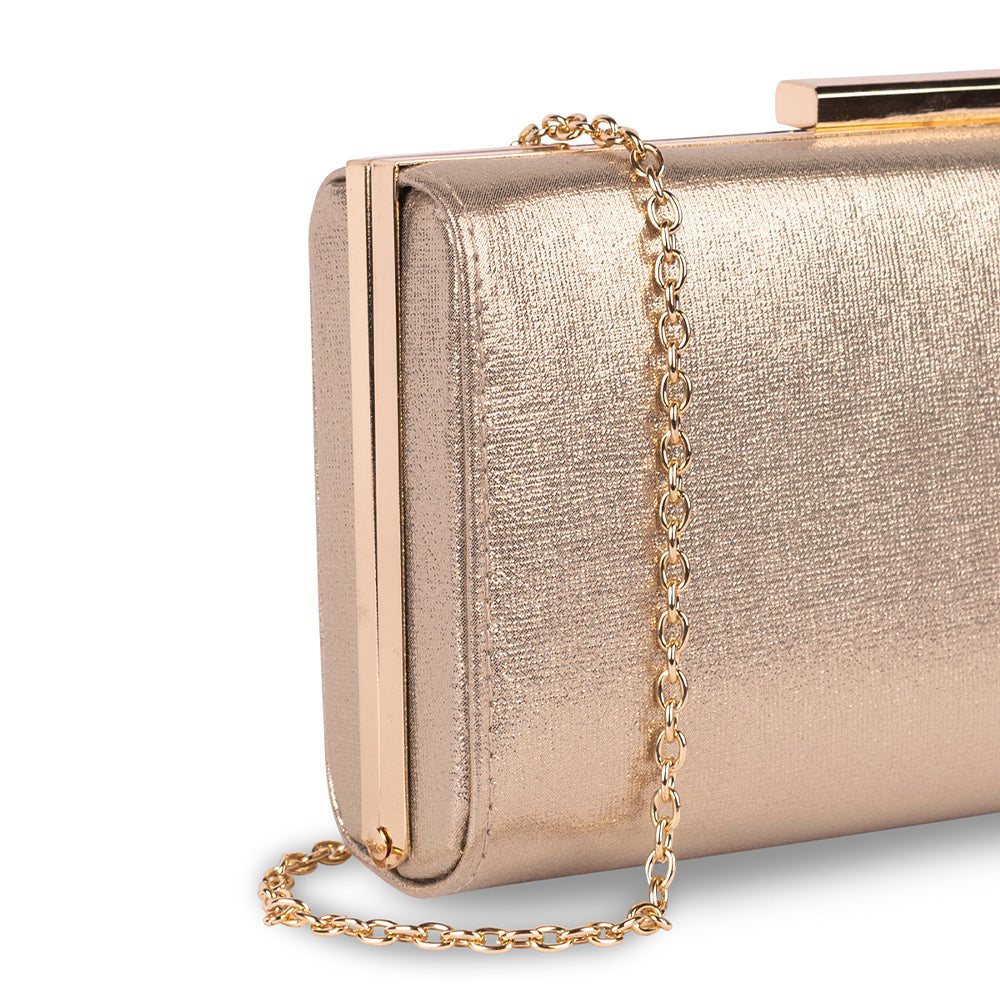 Gold square clutch bag sale