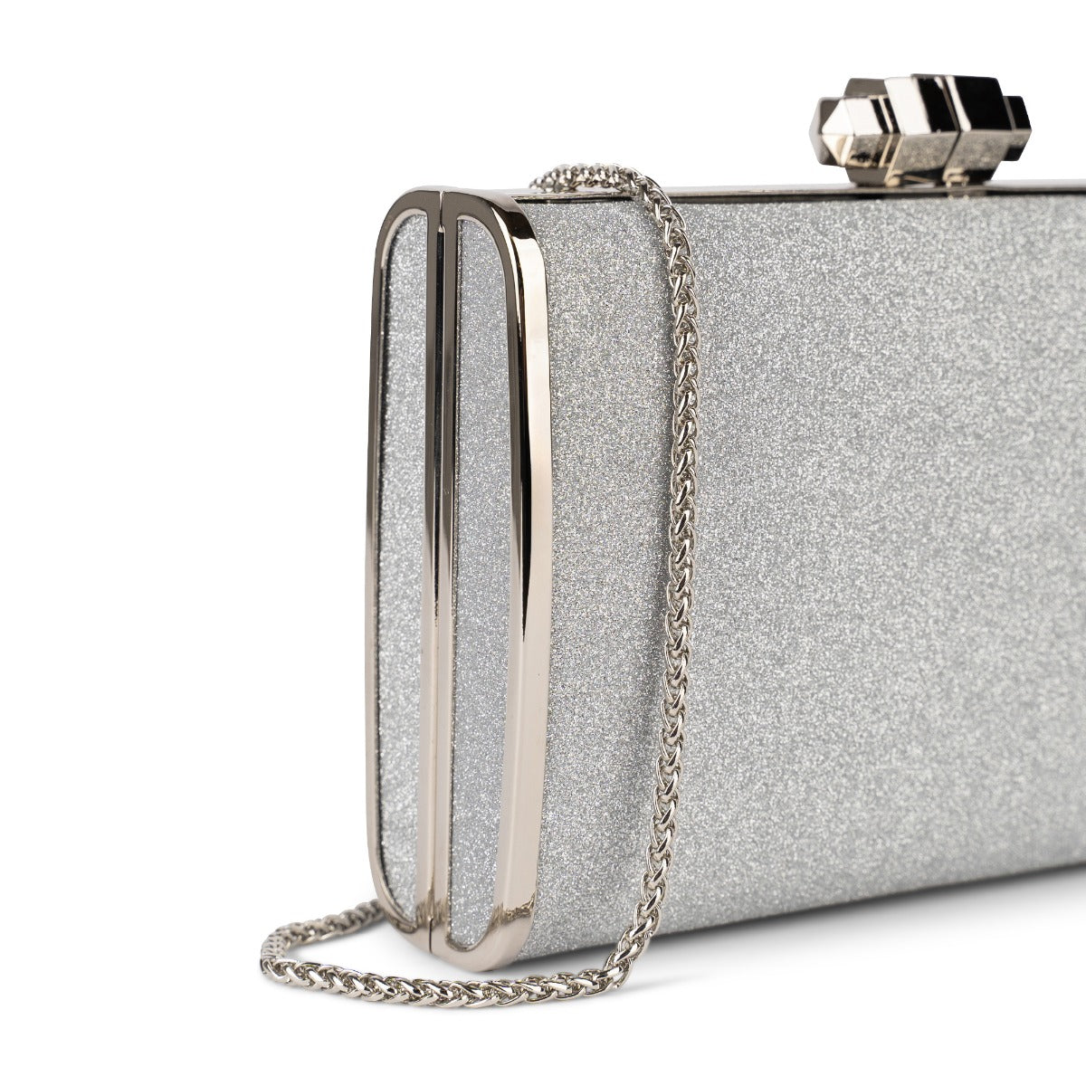 Silver sparkly clutch online