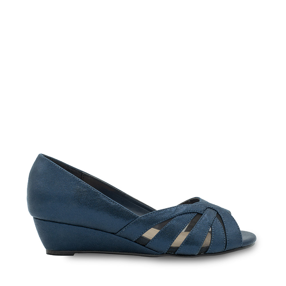 Navy low wedge sandals uk best sale