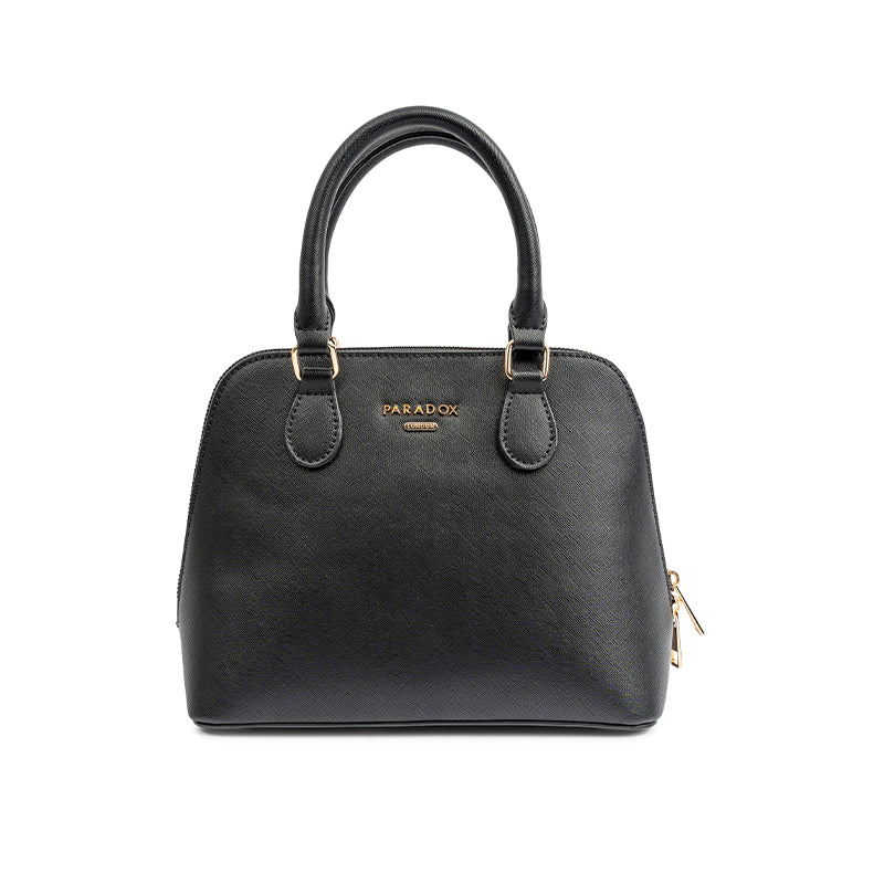 Opera Black Faux Leather Handbag Paradox London