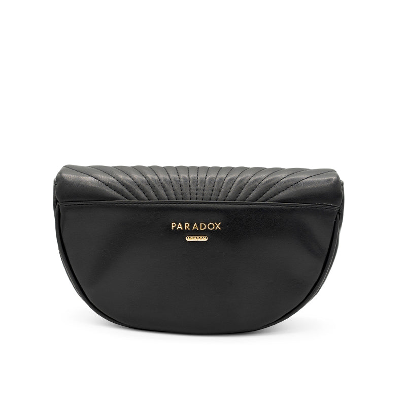 Paradox London Black Dakini Shimmer Clutch Bag