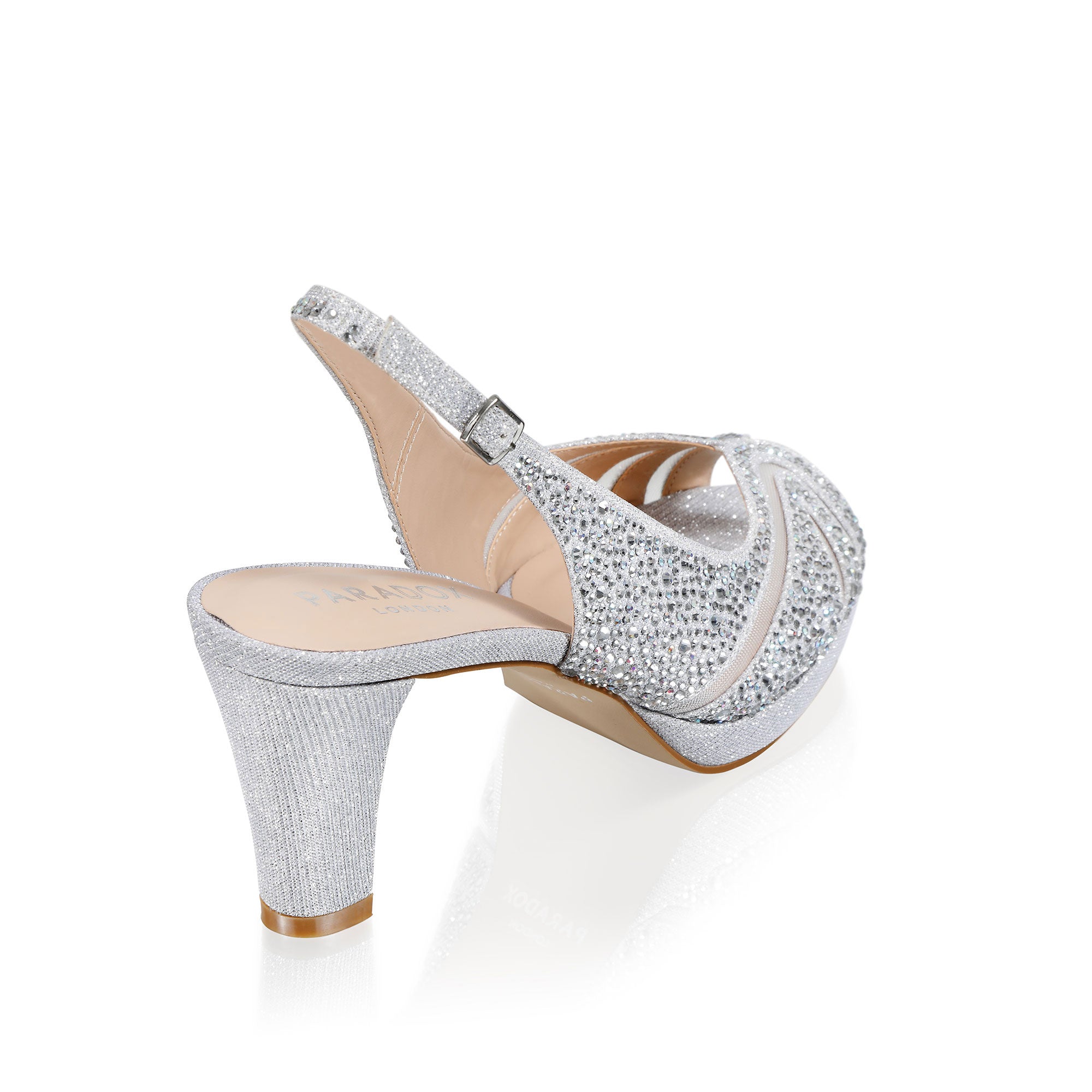 Womens Office Wide Fit: Honor Embellished Front Strap Heels Silver –  OFFCUTS SHOES by OFFICE