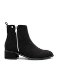 Paradox London Ainsley Black Block Heel Ankle Boots