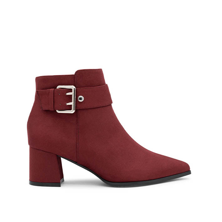 Paradox London Aspen Burgundy Heeled Boots