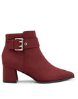 Paradox London Aspen Burgundy Heeled Boots