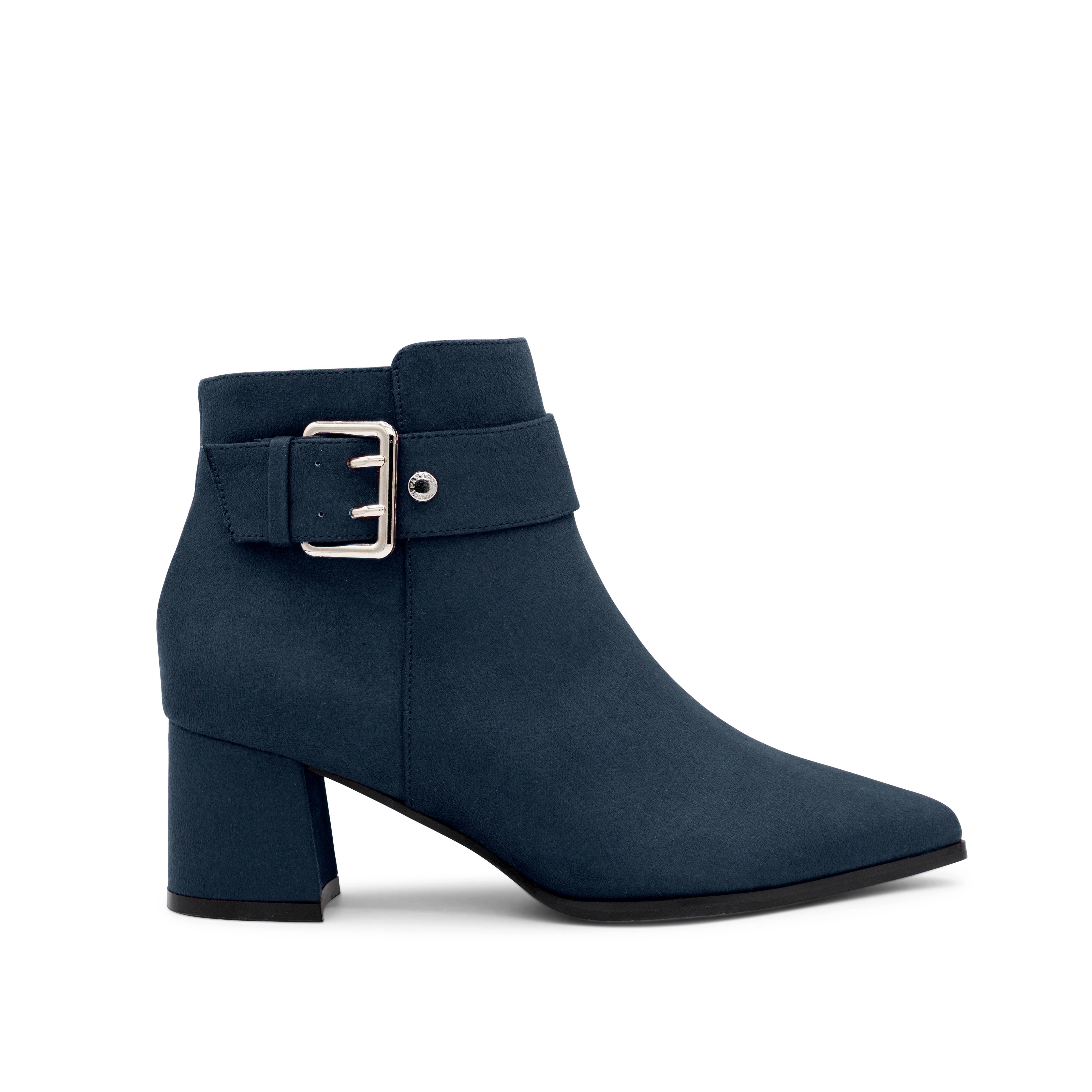 Paradox London Aspen Navy Heeled Boots