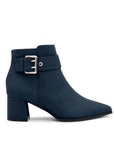 Paradox London Aspen Navy Heeled Boots