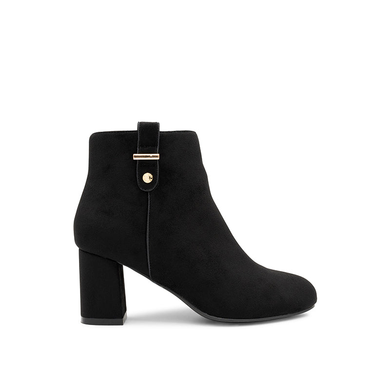 Paradox London Billie Wide Fit Black Ankle Boots