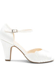 Paradox London Cyan Ivory Satin Bridal Heel