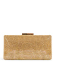 Paradox London Debra Champagne Diamante Box Clutch Bag