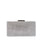 Paradox London Debra Silver Diamante Box Clutch Bag