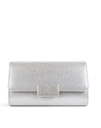 Paradox London Silver Shimmer Dinah Clutch Bag