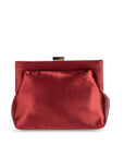 Paradox London Burgandy Drury Satin Clutch Bag