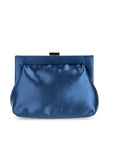 Paradox London Navy Drury Satin Clutch Bag