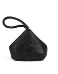 Paradox London Dua Black Diamante Mesh Pouch Bag