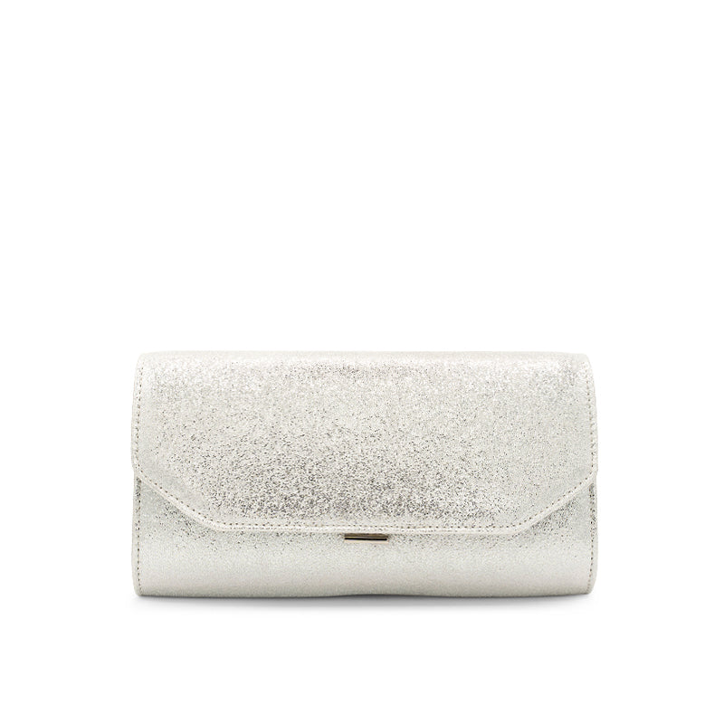 Paradox London Dyani Silver Clutch Bag