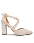 Paradox London Felicia Wide Fit Nude Block Heels