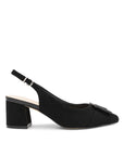 Paradox London Fiona Black Wide Fit Block Heel Shoes