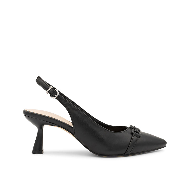 Paradox London Ivonne Black Slingback heels