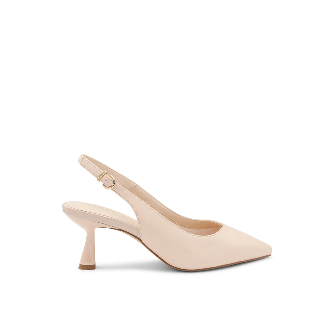 Paradox London Nude Slingback Heel Court Shoes