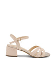 Paradox London Wide Fit nude Block heeled Sandals