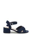 Paradox London Navy Block Heel Wide Fit Sandals