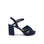 Paradox London Nerita Navy Wide Fit Heeled Sandals