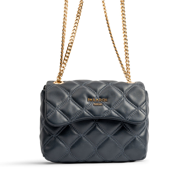 Paradox London Odin Black Quilted Handbag