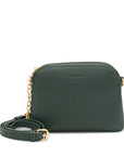 Paradox London Olive Green Faux Leather Crossbody Bag