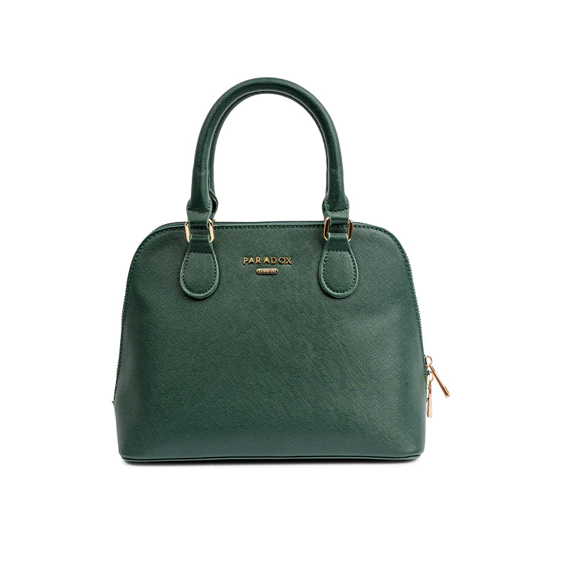 Paradox London Opera Green Faux Leather Handbag