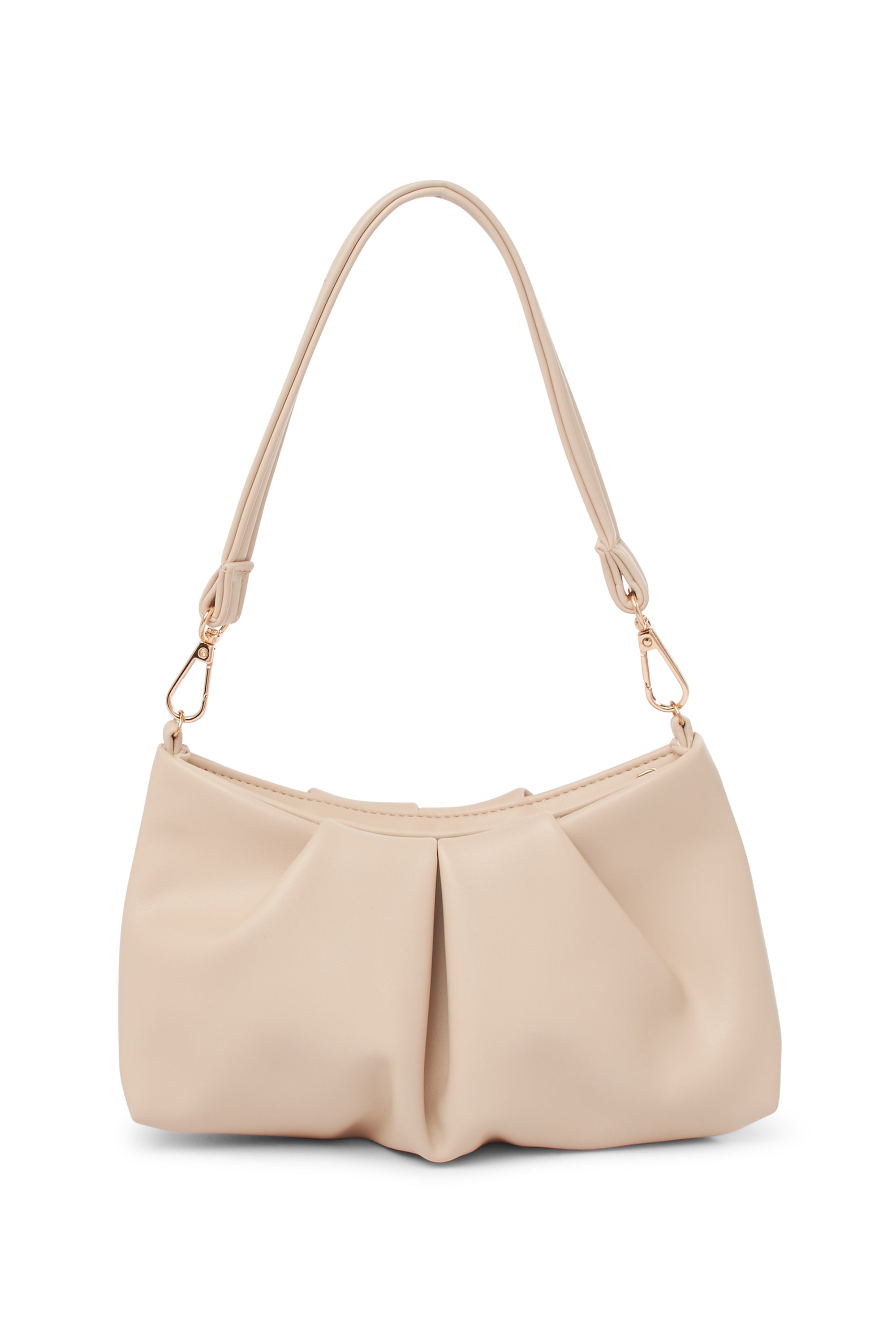 Paradox London Soft Rouched Cream Shoulder Bag