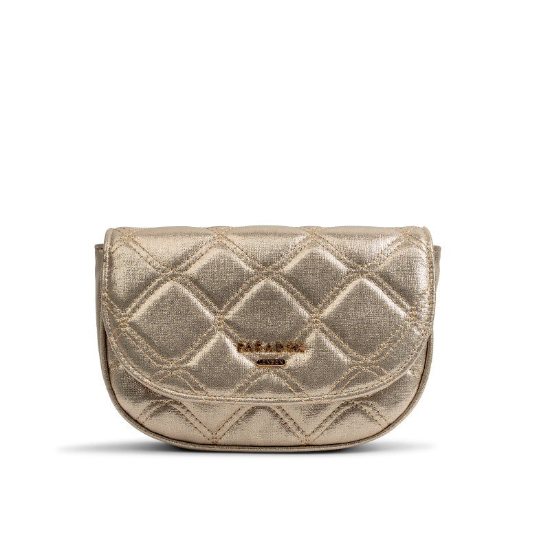 Paradox London Ozora Bronze Quilted Clutch bag