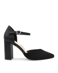 Paradox London Black Block Heel Pointed Toe Heels