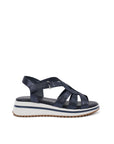 Vera Navy Wedge comfort Fit Sandals by Paradox London 