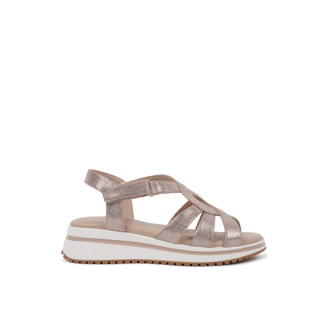 Vera Nude Wedge Comfort Fit Sandals