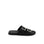 Black flat sandals by Paradox London