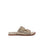 Flat gold comfort fit sandals by Paradox London